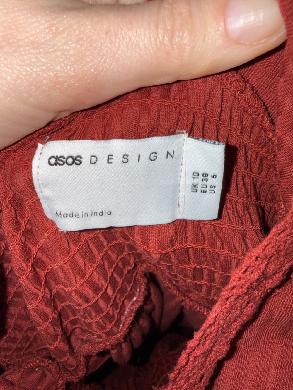 ASOS Burgundy Maxi Dress with Ruffle Sleeves - Picture 2 of 2